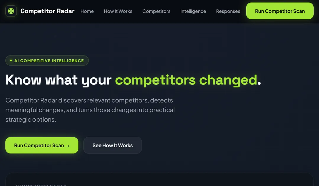 Competitive Intelligence & Strategic Response System