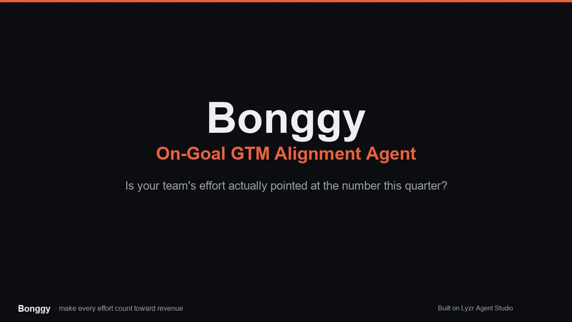 Bonggy — On-Goal GTM Alignment Agent